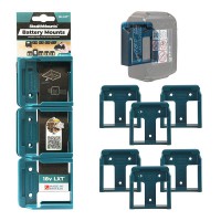 StealthMounts Blue Battery Mounts For Makita 18V LXT Batteries (6 Pack) &pound;15.95